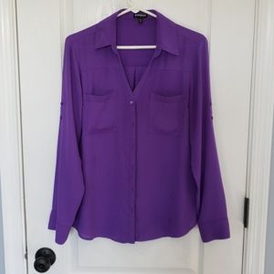 purple express blouse good condition